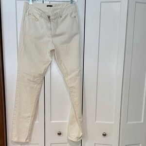 J. McLaughlin Cream Straight Leg Jeans